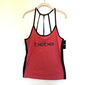 Bebe Sleepwear Pink Salmon Tank Top Size L NWT